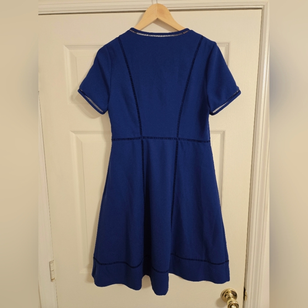 Banana Republic Women's Blue Midi  Dress Fit And Flare Size 6 - Picture 2 of 7